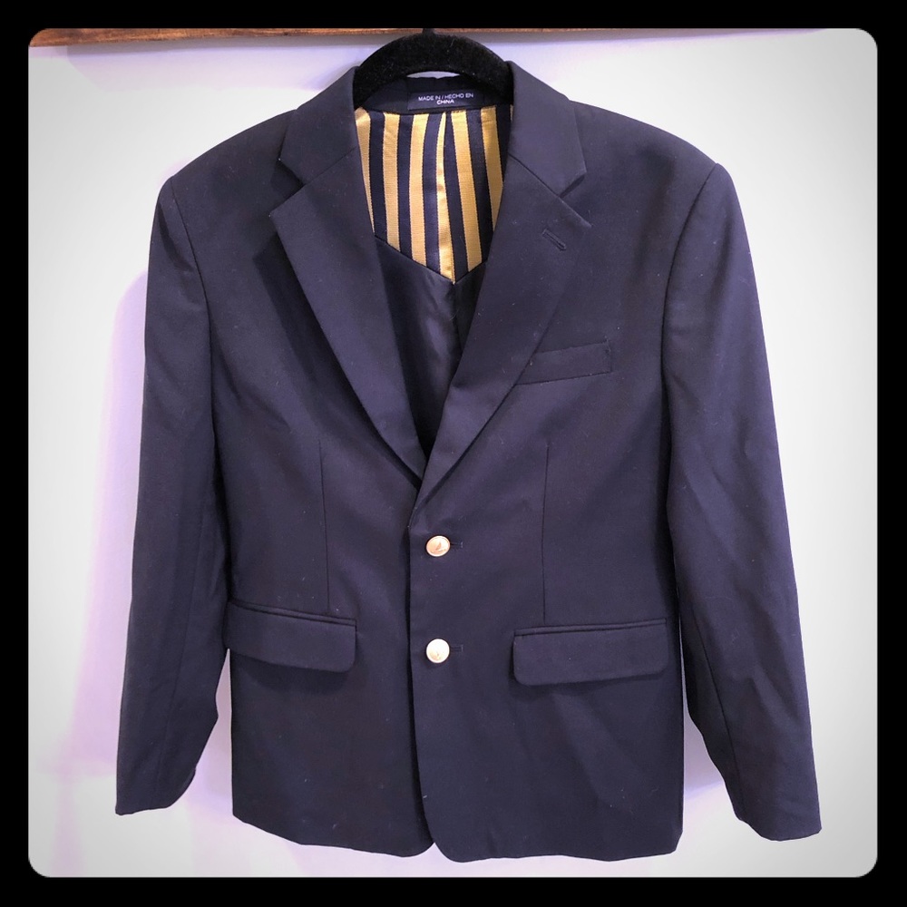 Nautica Navy Blue Boys Sport Coat